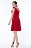 Elegant A-line One Shoulder Sleeveless Half Backless Mini Plus Size Bridesmaid Dresses