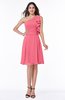 Elegant A-line One Shoulder Sleeveless Half Backless Mini Plus Size Bridesmaid Dresses