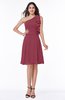 Elegant A-line One Shoulder Sleeveless Half Backless Mini Plus Size Bridesmaid Dresses