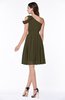 Plain A-line Sleeveless Half Backless Mini Ruching Plus Size Bridesmaid Dresses
