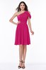 Plain A-line Sleeveless Half Backless Mini Ruching Plus Size Bridesmaid Dresses