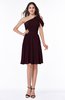 Plain A-line Sleeveless Half Backless Mini Ruching Plus Size Bridesmaid Dresses