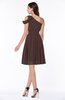 Plain A-line Sleeveless Half Backless Mini Ruching Plus Size Bridesmaid Dresses