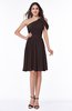 Plain A-line Sleeveless Half Backless Mini Ruching Plus Size Bridesmaid Dresses