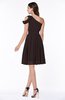 Plain A-line Sleeveless Half Backless Mini Ruching Plus Size Bridesmaid Dresses