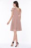 Plain A-line Sleeveless Half Backless Mini Ruching Plus Size Bridesmaid Dresses