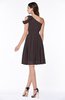 Plain A-line Sleeveless Half Backless Mini Ruching Plus Size Bridesmaid Dresses