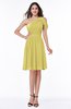 Plain A-line Sleeveless Half Backless Mini Ruching Plus Size Bridesmaid Dresses