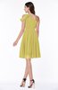 Plain A-line Sleeveless Half Backless Mini Ruching Plus Size Bridesmaid Dresses
