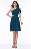 Plain A-line Sleeveless Half Backless Mini Ruching Plus Size Bridesmaid Dresses