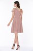 Plain A-line Sleeveless Half Backless Mini Ruching Plus Size Bridesmaid Dresses