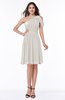 Plain A-line Sleeveless Half Backless Mini Ruching Plus Size Bridesmaid Dresses