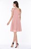 Plain A-line Sleeveless Half Backless Mini Ruching Plus Size Bridesmaid Dresses