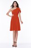 Plain A-line Sleeveless Half Backless Mini Ruching Plus Size Bridesmaid Dresses