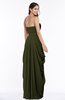 Cinderella Half Backless Chiffon Floor Length Ruching Plus Size Bridesmaid Dresses