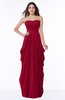 Cinderella Half Backless Chiffon Floor Length Ruching Plus Size Bridesmaid Dresses