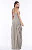 Cinderella Half Backless Chiffon Floor Length Ruching Plus Size Bridesmaid Dresses