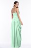 Cinderella Half Backless Chiffon Floor Length Ruching Plus Size Bridesmaid Dresses
