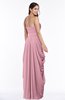 Cinderella Half Backless Chiffon Floor Length Ruching Plus Size Bridesmaid Dresses