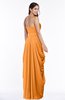 Cinderella Half Backless Chiffon Floor Length Ruching Plus Size Bridesmaid Dresses