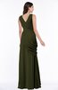 Mature A-line V-neck Chiffon Pleated Plus Size Bridesmaid Dresses