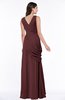 Mature A-line V-neck Chiffon Pleated Plus Size Bridesmaid Dresses