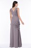 Mature A-line V-neck Chiffon Pleated Plus Size Bridesmaid Dresses
