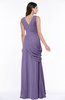 Mature A-line V-neck Chiffon Pleated Plus Size Bridesmaid Dresses