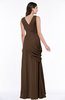 Mature A-line V-neck Chiffon Pleated Plus Size Bridesmaid Dresses