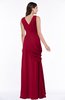 Mature A-line V-neck Chiffon Pleated Plus Size Bridesmaid Dresses
