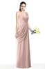 Mature A-line V-neck Chiffon Pleated Plus Size Bridesmaid Dresses
