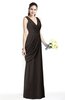 Mature A-line V-neck Chiffon Pleated Plus Size Bridesmaid Dresses