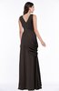 Mature A-line V-neck Chiffon Pleated Plus Size Bridesmaid Dresses