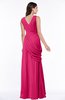 Mature A-line V-neck Chiffon Pleated Plus Size Bridesmaid Dresses