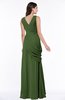 Mature A-line V-neck Chiffon Pleated Plus Size Bridesmaid Dresses