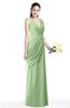 Mature A-line V-neck Chiffon Pleated Plus Size Bridesmaid Dresses