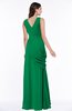 Mature A-line V-neck Chiffon Pleated Plus Size Bridesmaid Dresses