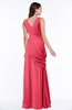 Mature A-line V-neck Chiffon Pleated Plus Size Bridesmaid Dresses