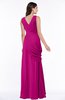 Mature A-line V-neck Chiffon Pleated Plus Size Bridesmaid Dresses