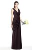 Mature A-line V-neck Chiffon Pleated Plus Size Bridesmaid Dresses