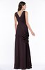 Mature A-line V-neck Chiffon Pleated Plus Size Bridesmaid Dresses
