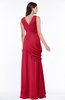 Mature A-line V-neck Chiffon Pleated Plus Size Bridesmaid Dresses