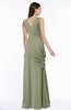 Mature A-line V-neck Chiffon Pleated Plus Size Bridesmaid Dresses