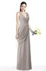Mature A-line V-neck Chiffon Pleated Plus Size Bridesmaid Dresses