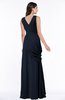 Mature A-line V-neck Chiffon Pleated Plus Size Bridesmaid Dresses