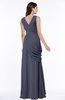 Mature A-line V-neck Chiffon Pleated Plus Size Bridesmaid Dresses