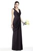 Mature A-line V-neck Chiffon Pleated Plus Size Bridesmaid Dresses