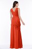 Mature A-line V-neck Chiffon Pleated Plus Size Bridesmaid Dresses