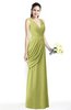 Mature A-line V-neck Chiffon Pleated Plus Size Bridesmaid Dresses