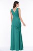 Mature A-line V-neck Chiffon Pleated Plus Size Bridesmaid Dresses